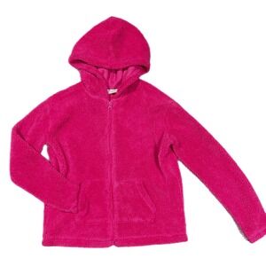 The Children's Place Fleece Zip Up Hoodie Jacket Pink Size 10 12 Girls Sherpa